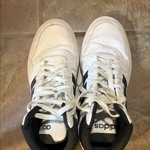 Adidas Men's White and Black Sneakers